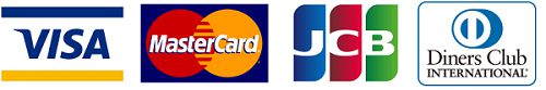 VISAカード、マスターカード、JCBカード、ダイナースカード