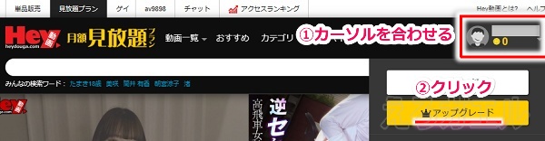 hey動画月額見放題プランのアップグレード手順3