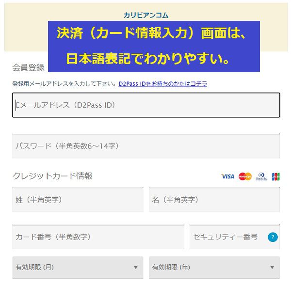 無修正サイトでも決済画面は日本語でわかりやすい